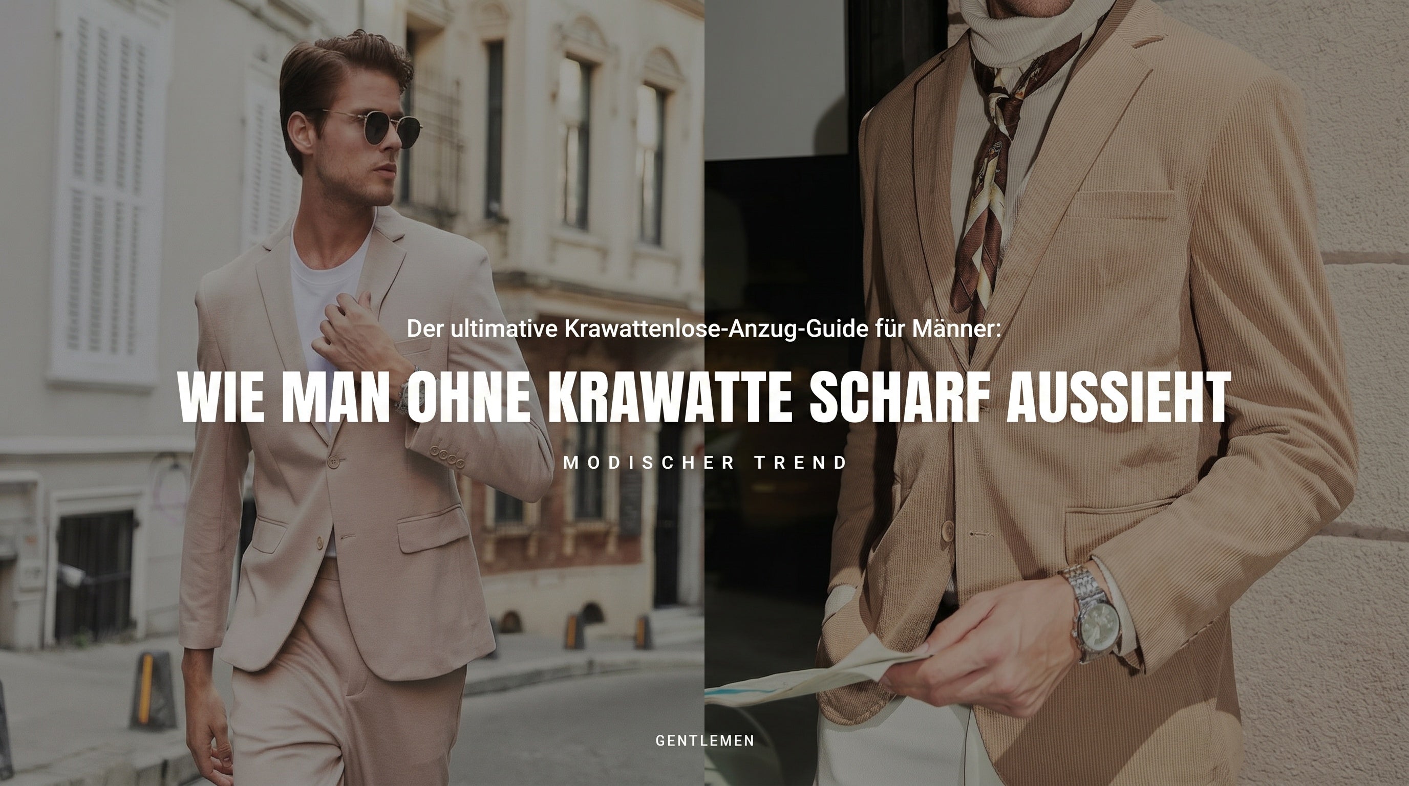 Krawattenloser Anzug für Herren: So sieht man ohne Krawatte elegant aus