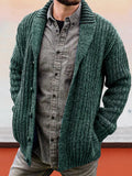 COOFANDY Herren Einfarbige Strickjacke