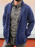 COOFANDY Herren Einfarbige Strickjacke
