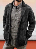 COOFANDY Herren Einfarbige Strickjacke