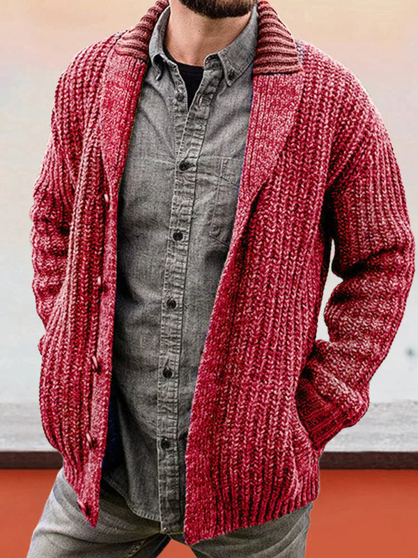 COOFANDY Herren Einfarbige Strickjacke