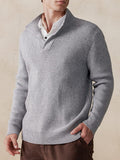 Stylischer Uni-Pullover mit Stehkragen