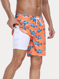 Premium Badeshorts mit Kompressions-Innenhose