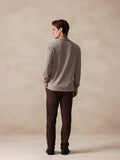 Elastischer Polo-Pullover mit Viertelreißverschluss