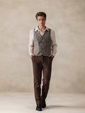 Karierte Tweedweste mit Patchwork Design
