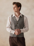 Karierte Tweedweste mit Patchwork Design