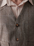 Karierte Tweedweste mit Patchwork Design