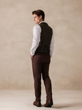 Klassische zweireihige Herren Weste im Vintage Look