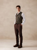 Klassische zweireihige Herren Weste im Vintage Look