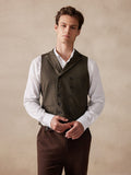 Klassische zweireihige Herren Weste im Vintage Look