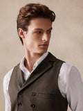 Klassische zweireihige Herren Weste im Vintage Look