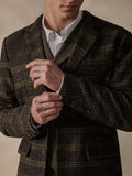 Karierter Vintage-Blazer aus Wollmischung