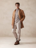 Bequemer Herren Tweedmantel mit Stehkragen