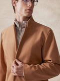 Bequemer Herren Tweedmantel mit Stehkragen
