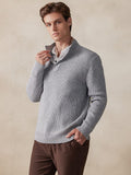 Stylischer Uni-Pullover mit Stehkragen