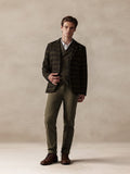 Karierter Vintage-Blazer aus Wollmischung