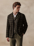 Karierter Vintage-Blazer aus Wollmischung