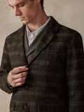 Karierter Vintage-Blazer aus Wollmischung