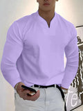 Lockeres V Ausschnitt Langarm Shirt