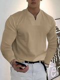 Lockeres V Ausschnitt Langarm Shirt