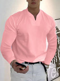 Lockeres V Ausschnitt Langarm Shirt