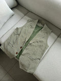 Modernes Set aus Anzugweste und Hose mit Hahnentrittmuster