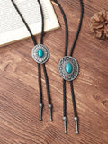 Vintage Bolo-Tie Halskette in Leder-Optik