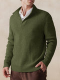 Stylischer Uni-Pullover mit Stehkragen