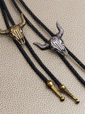 Vintage Bolo-Tie Halskette mit Stierschädel-Design