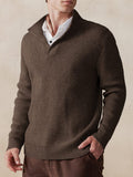 Stylischer Uni-Pullover mit Stehkragen