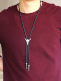 Western Bolo-Tie Halskette mit Stierschädel-Design
