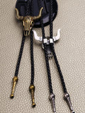 Vintage Bolo-Tie Halskette mit Stierschädel-Design