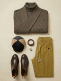 Minimalistisches Strick-Unterhemd mit Rollkragen und Schal-Detail