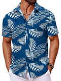 Kurzarm Flamingo Print Hawaii Hemd