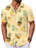 Kurzarm Flamingo Print Hawaii Hemd