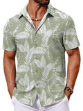 Kurzarm Flamingo Print Hawaii Hemd