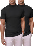 Slim Fit Stehkragen Strick T Shirt