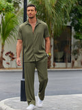 Casual Loose Fit Hemden-Set