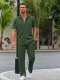 Casual Loose Fit Hemden-Set