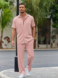 Casual Loose Fit Hemden-Set