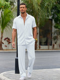 Casual Loose Fit Hemden-Set
