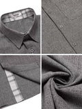 COOFANDY Freizeithemd mit Karo-Details