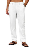 Leichte Casual Leinenmix Freizeithose
