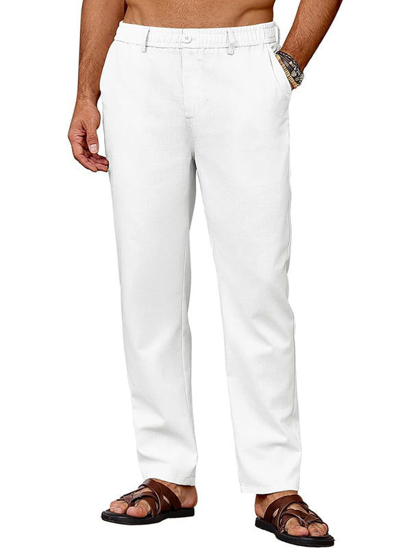 Leichte Casual Leinenmix Freizeithose