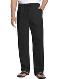 COOFANDY Leinenhose mit Kordelzug