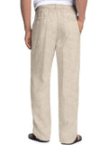 COOFANDY Leinenhose mit Kordelzug