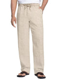 COOFANDY Leinenhose mit Kordelzug