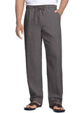 COOFANDY Leinenhose mit Kordelzug