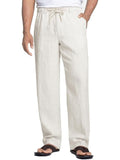 COOFANDY Leinenhose mit Kordelzug