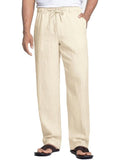 COOFANDY Leinenhose mit Kordelzug